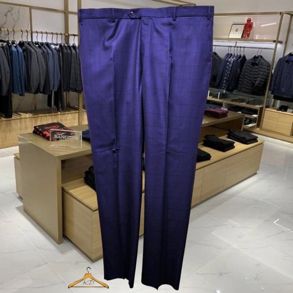 Jos. A. Bank Suit - 50R/45, Blue Windowpane Plaid, NWT - Picture 9 of 16